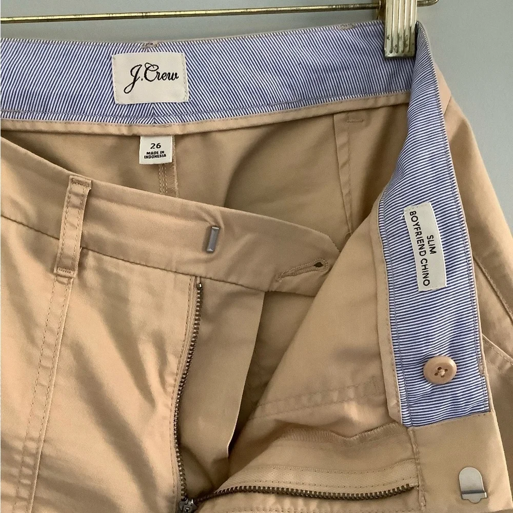 J. CREW NWOT Patch Pocket Slim Boyfriend Khaki Chino Size 26